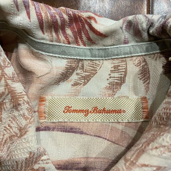 Tommy Bahama Hawaiian Cream Multicolored Silk Button Front Shirt Mens Size XXL - Picture 6 of 9
